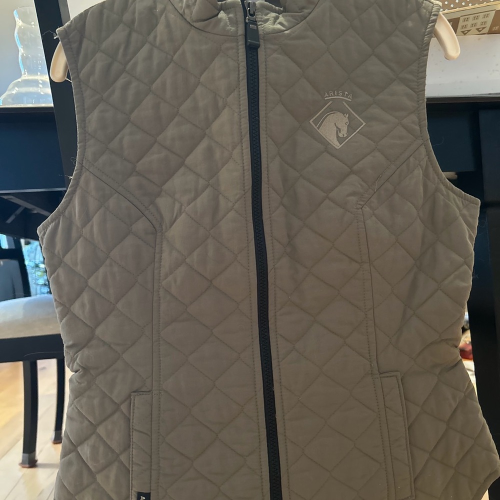 Arista Women's Quilted Equestrian Vest - Tan